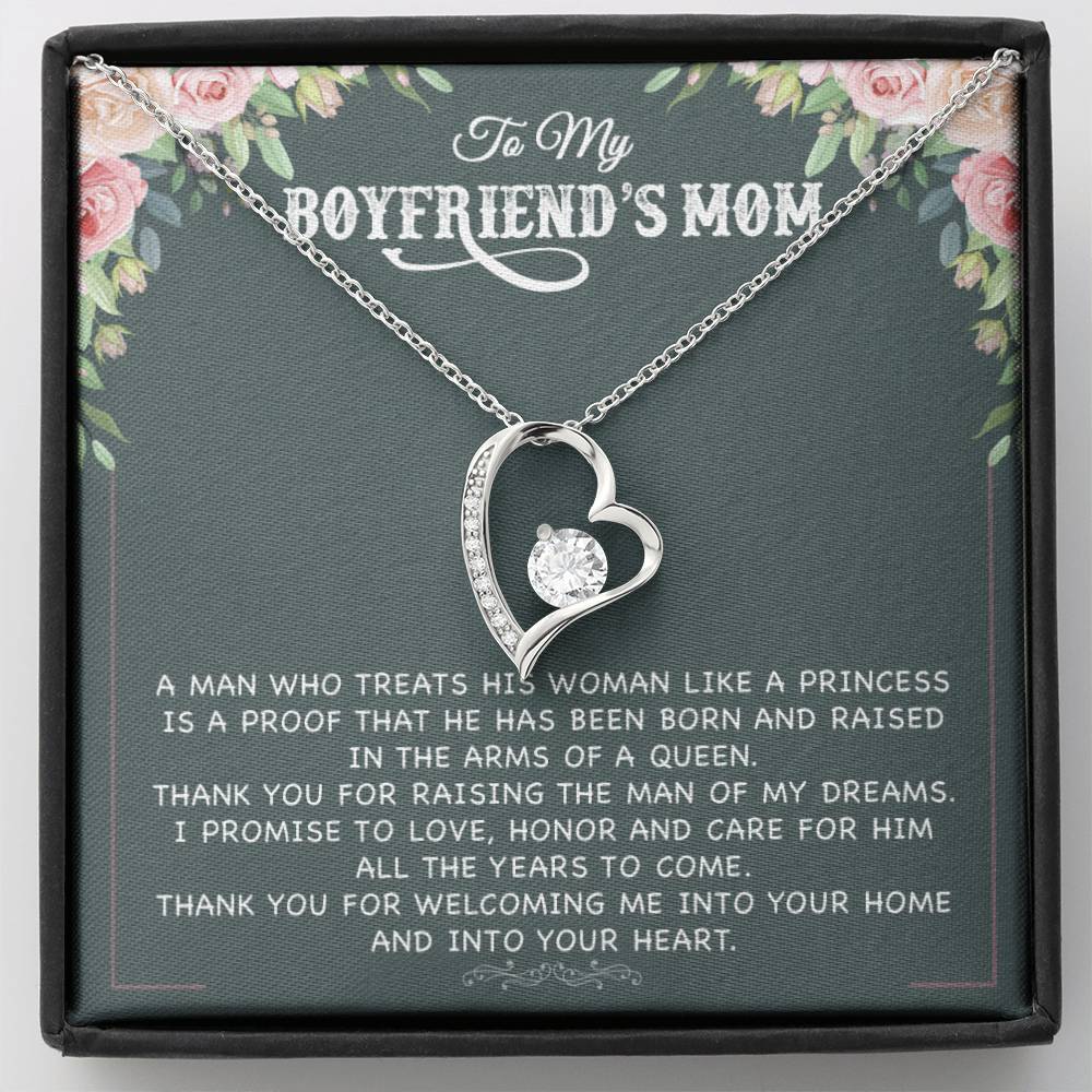 To My Boyfriend's Mom Gift, Boyfriend's Mom Necklace Pendant, Boyfriend's Mom Birthday