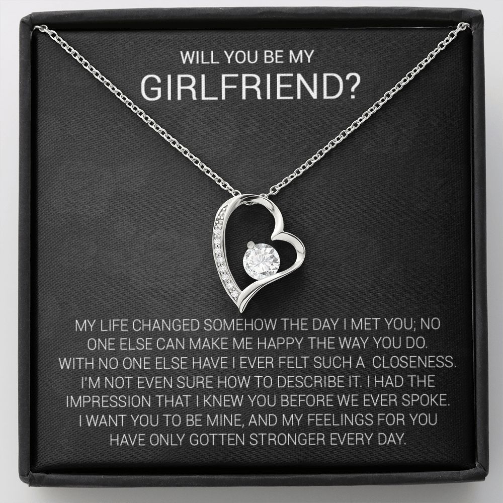 Girlfriend Proposal Necklace, Girlfriend Proposal Gift, Be My Girlfriend Gift, Future Girlfriend Necklace