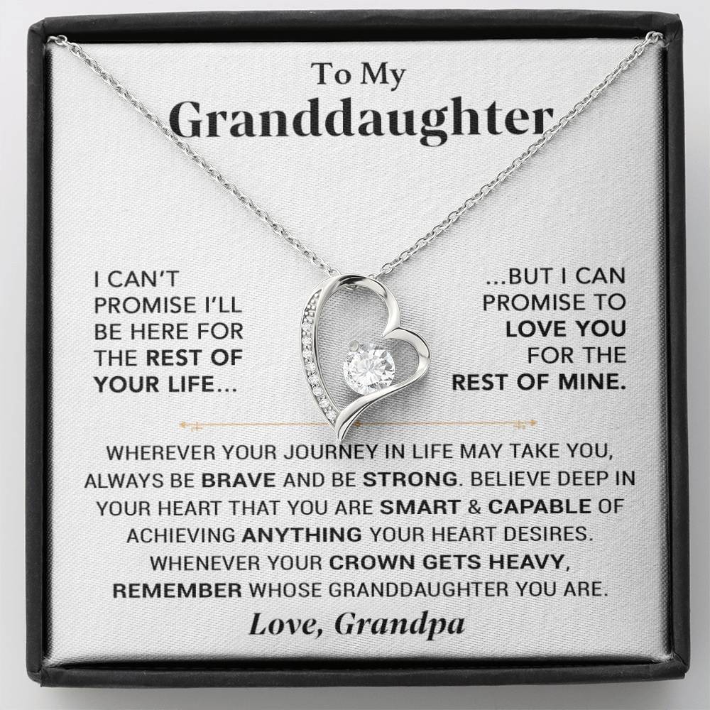 To My Granddaughter Necklace, Granddaughter Gift, Gift from grandpa, Birthday gift