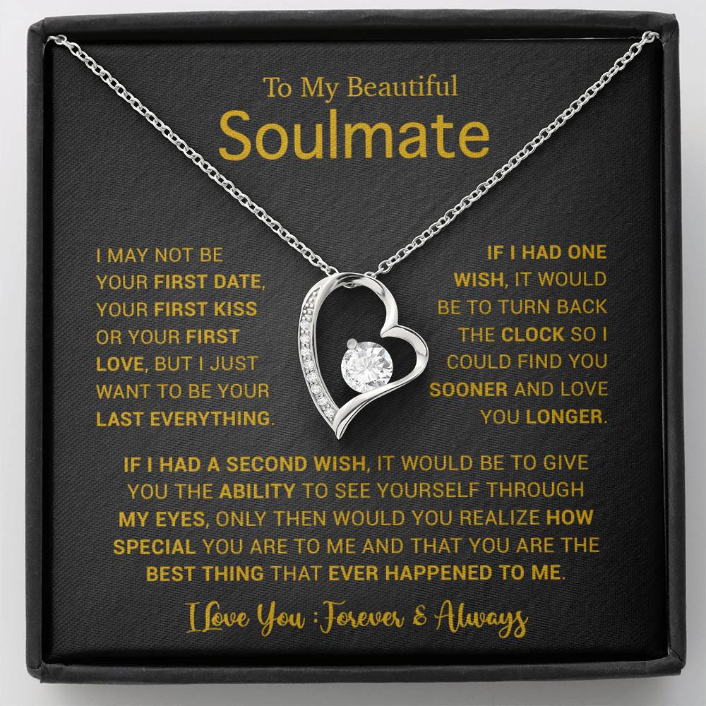 To My Soulmate Necklace, Gift For Soulmate, Anniversary Gift, Birthday Gift 5_5_Gold