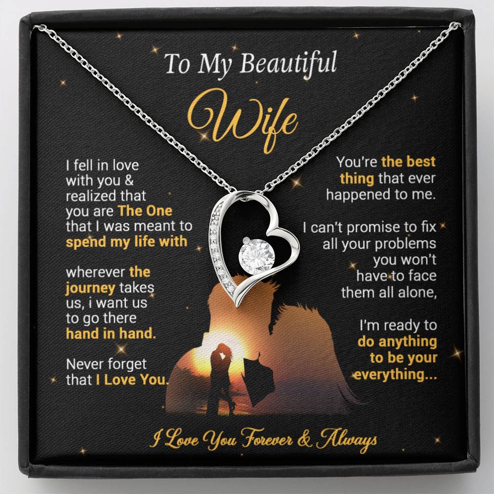 To My Wife Necklace, Gift For Wife Girlfriend From Husband, Valentines Day