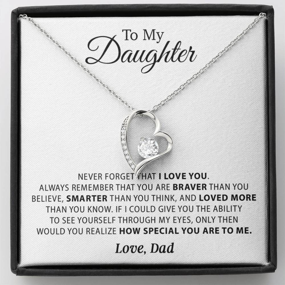 To My Daughter Necklace, Daughter Father Necklace, Daughter Gift from Dad 23_11