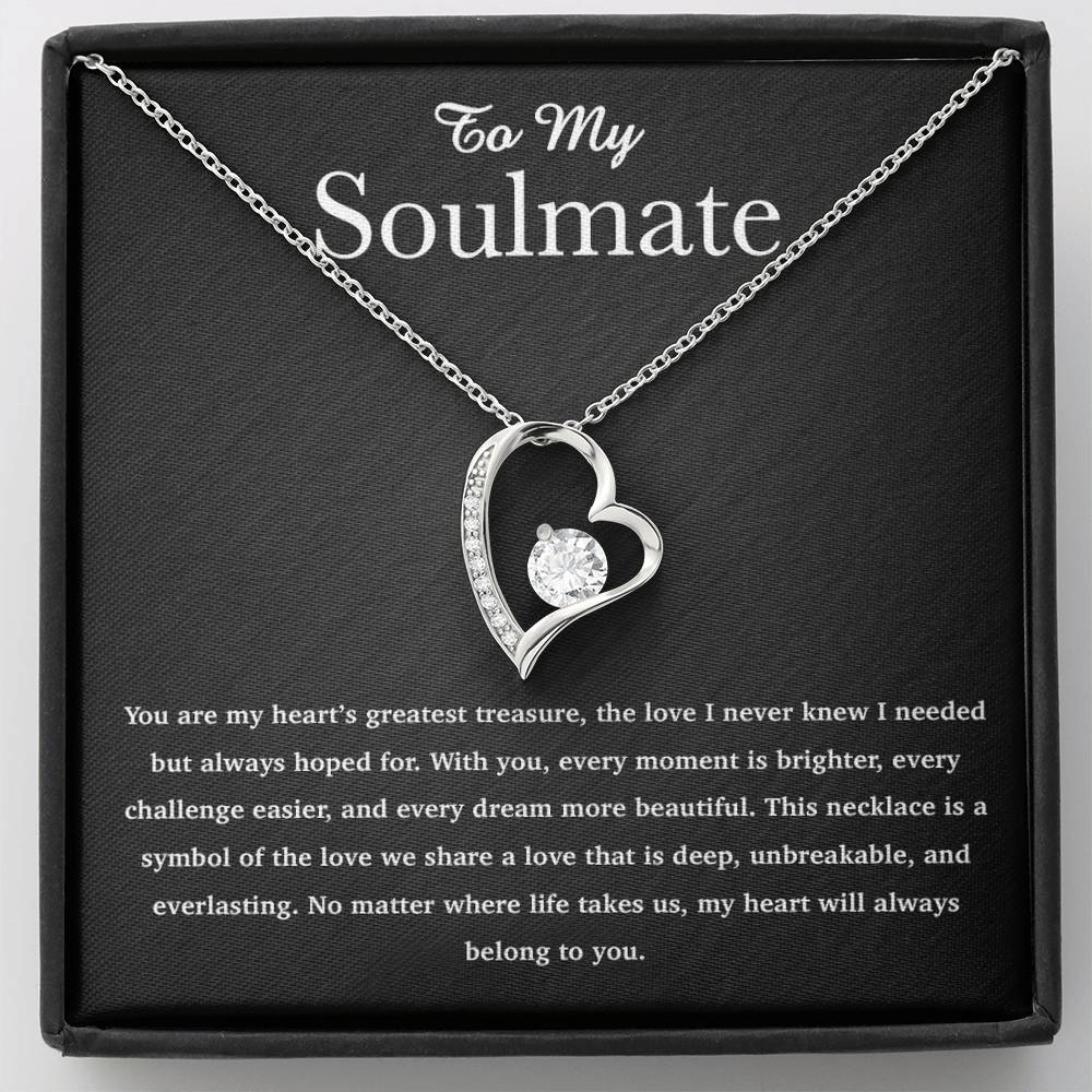 To My Soulmate Necklace, Anniversary Gift For Her, Wife, Girlfriend, Soulmate Gift