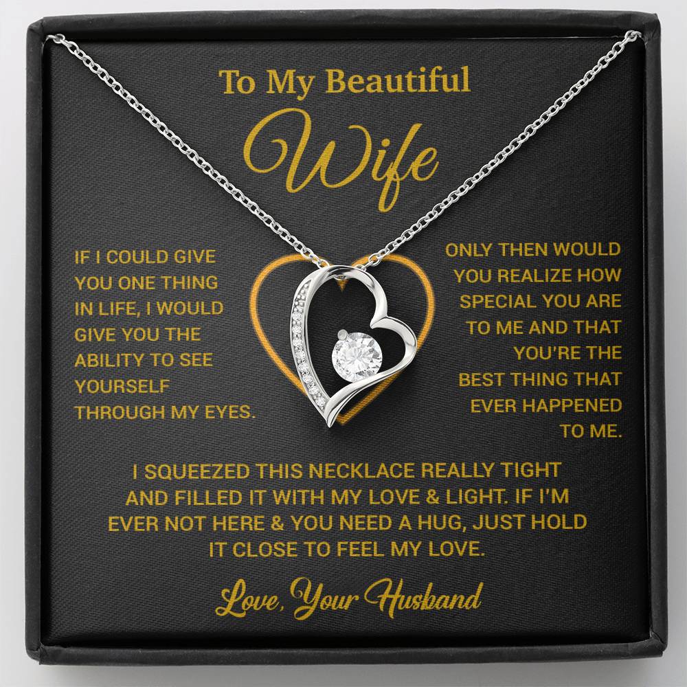 To My Wife Necklace, Gift For Wife, Anniversary Gift For Wife, Necklace For Wife 26_5_Gold