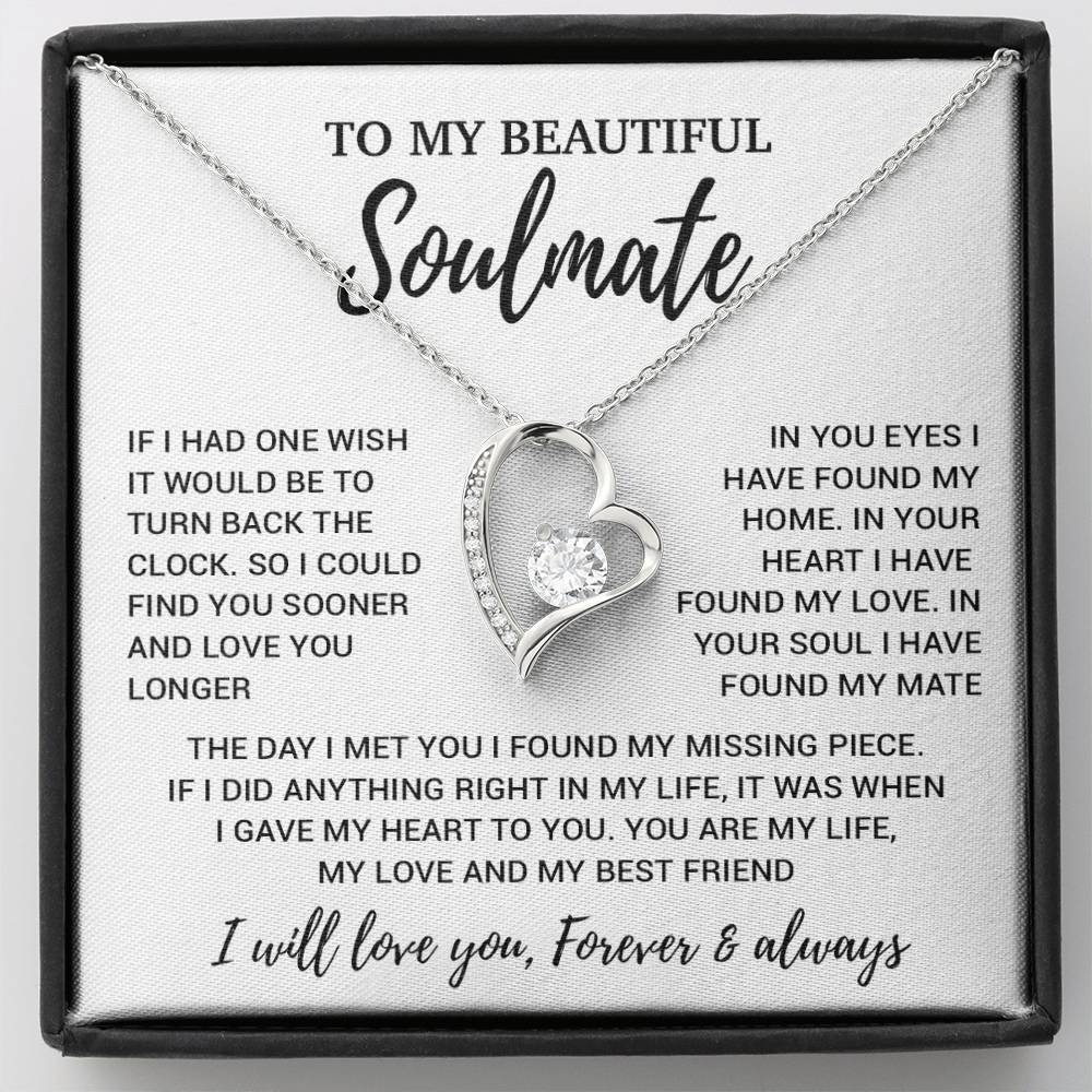 To My Soulmate Necklace, Soulmate Gift, Soulmate Jewelry Anniversary 14_8