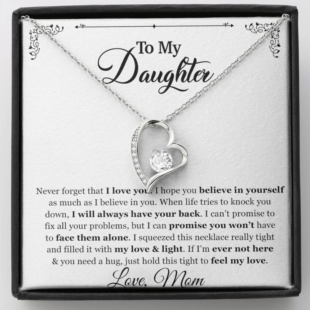 To My Daughter Necklace, Gift for Daughter from mom, Daughter Father Necklace