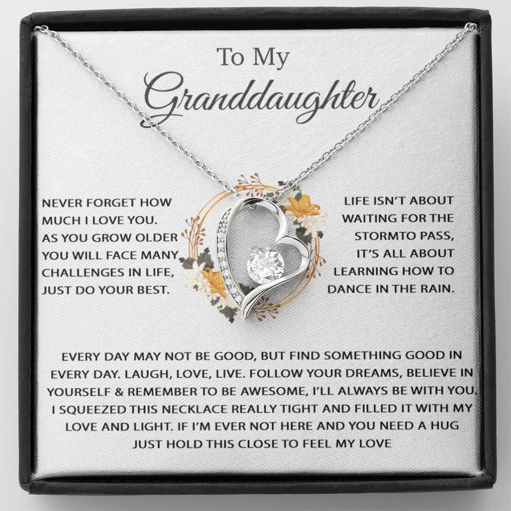 To My Granddaughter Necklace, Birthday Gift For Granddaughter, Birthday Gifts 16_10