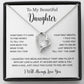 To My Daughter Necklace, Gift for Daughter from Dad, Father Daughter Necklace  11_5_White