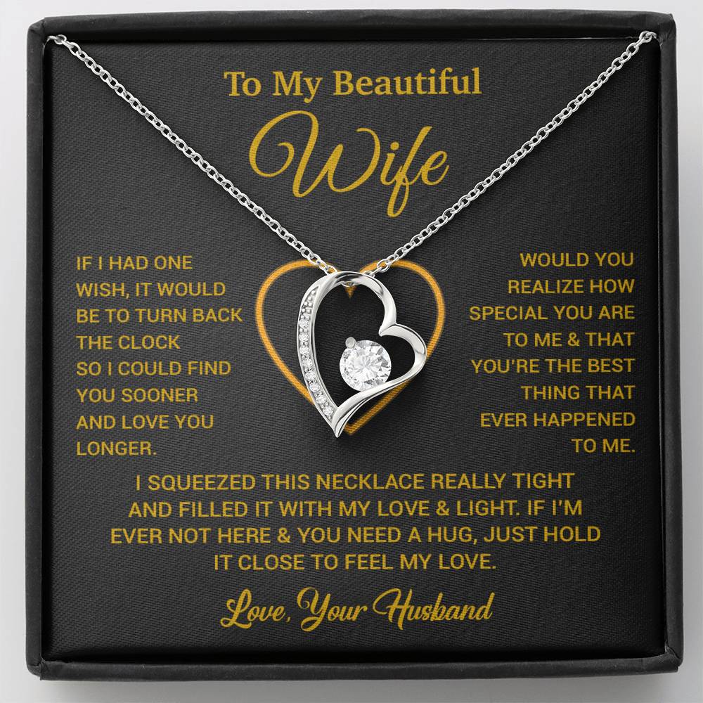To My Wife Necklace, Gift For Wife, Anniversary Gift For Wife, Necklace For Wife 28_5_Gold