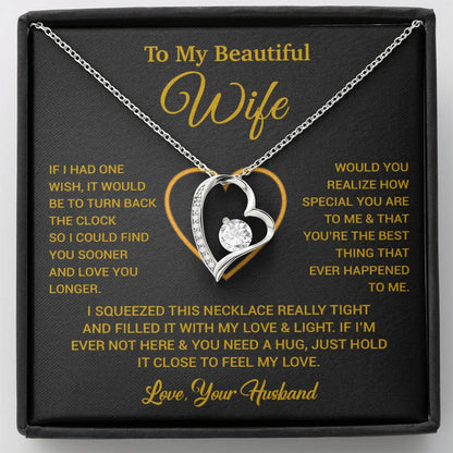 To My Wife Necklace, Gift For Wife, Anniversary Gift For Wife, Necklace For Wife 28_5_Gold