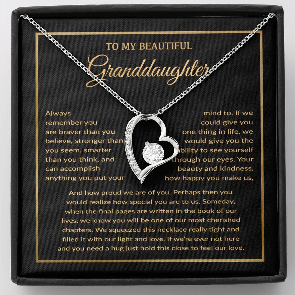 To My Granddaughter Necklace, Birthday Gift For Granddaughter, Birthday Gifts 10_1