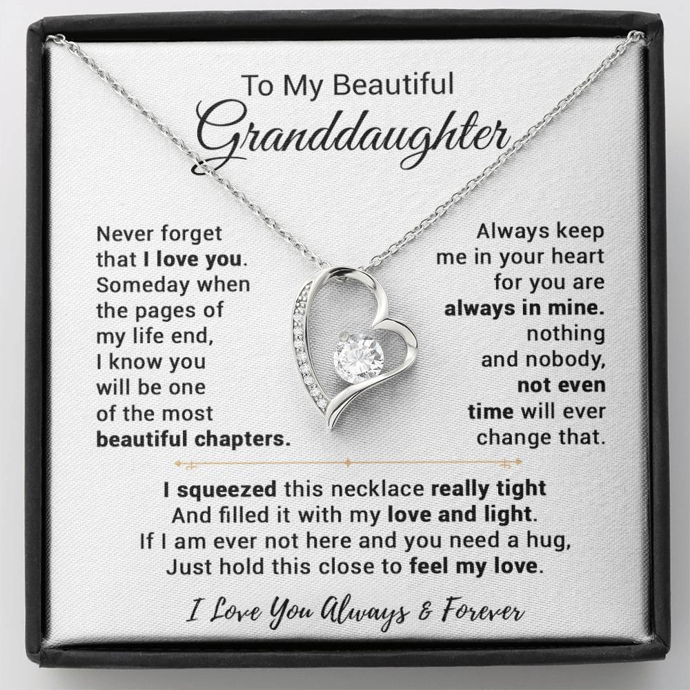 To My Granddaughter Necklace, Birthday Gift For Granddaughter, Birthday Gifts 13_9