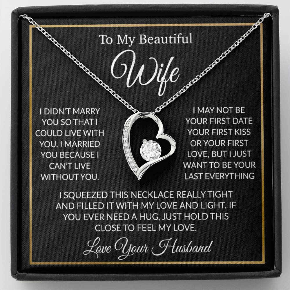To My Wife Necklace, Gift For Her, Gift For Wife, Wife Jewelry, Christmas Gift