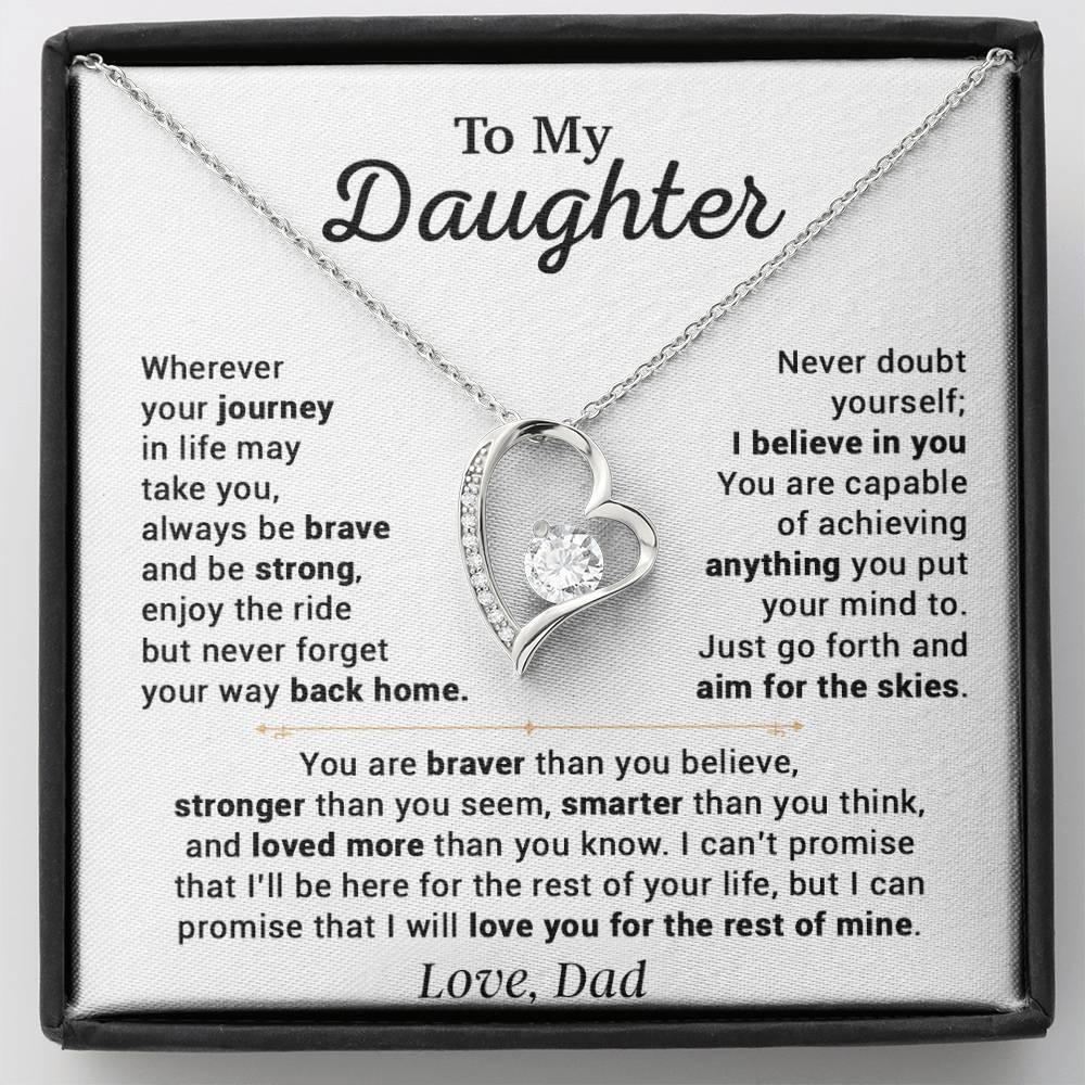 To My Daughter Necklace, Gift for Daughter from Dad, Daughter Father Necklace 14_10