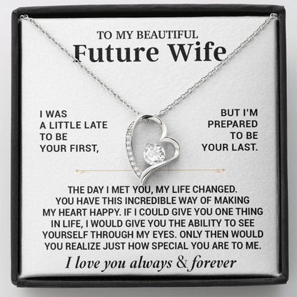 To My Beautiful Future Wife Necklace, Anniversary Birthday Christmas Gift for Her