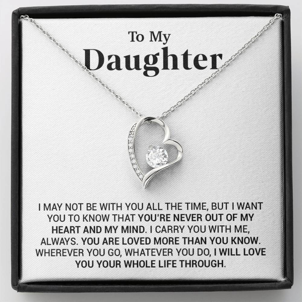 To My Daughter Necklace, Daughter Father Necklace, Daughter Gift From Dad, Mom77