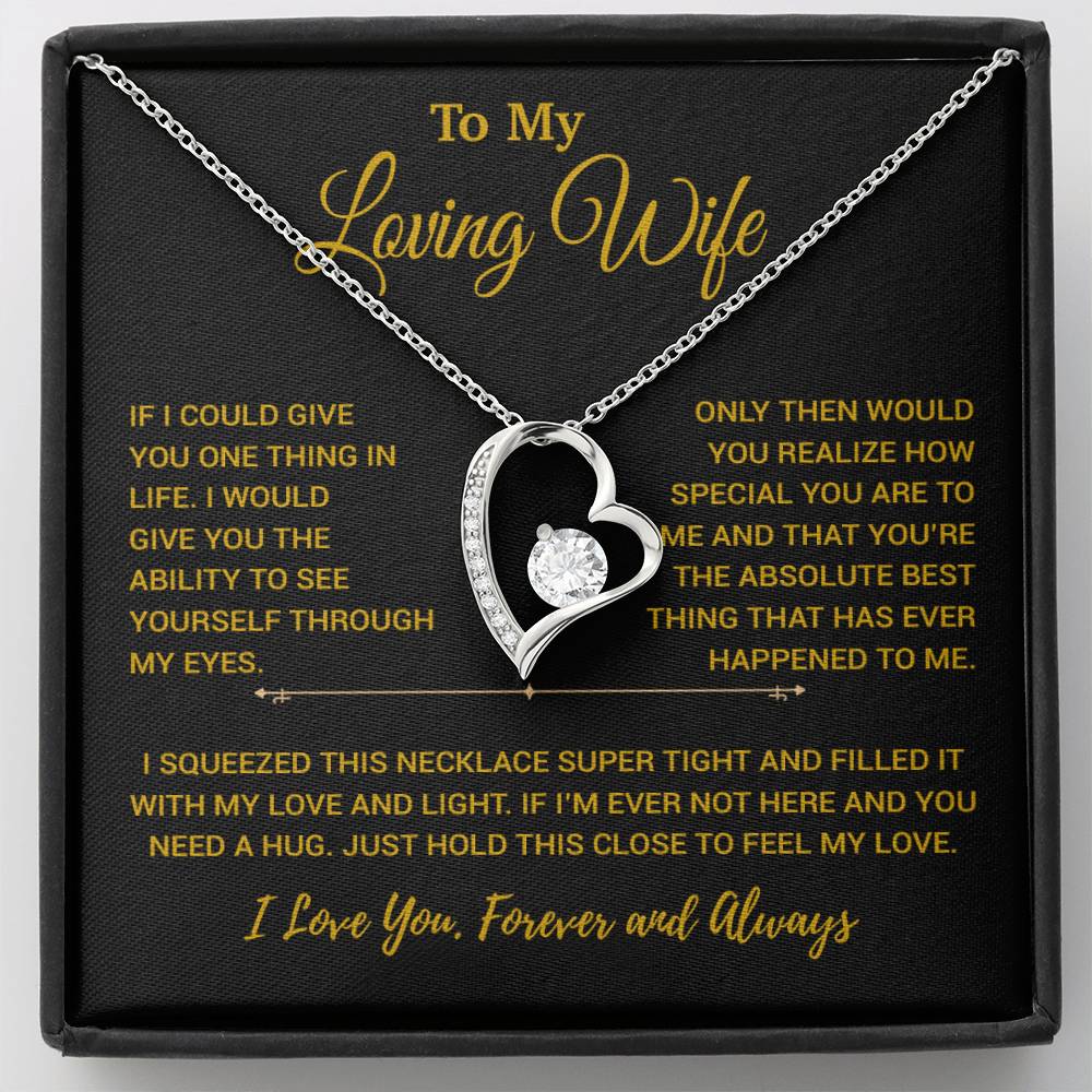 To My Loving Wife Necklace, Vanlentines Gifts For Women, Anniversary Gift For Wife
