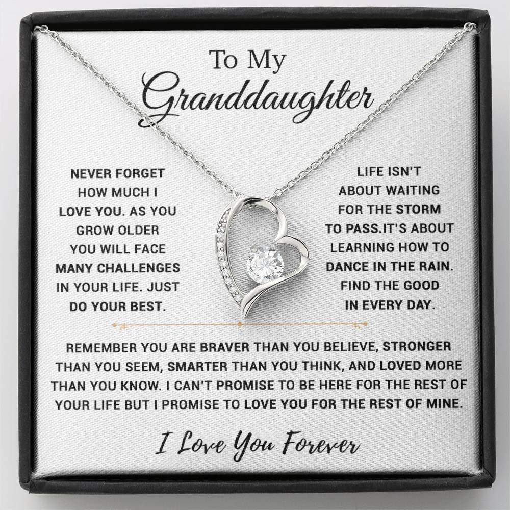 To My Granddaughter Necklace, Birthday Gift For Granddaughter, Birthday Gifts 16_11