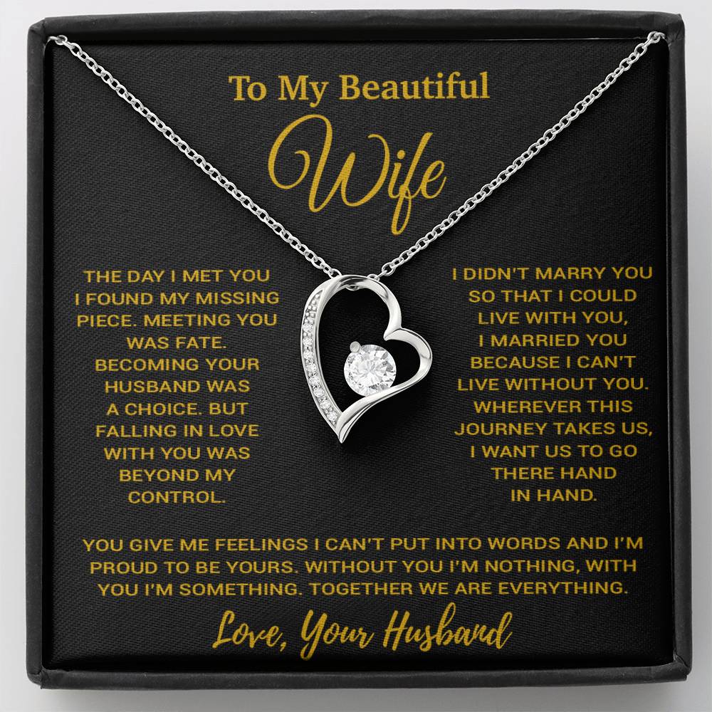 To My Wife Necklace, Vanlentines Gifts For Women, Anniversary Gift For Wife 1_11_Gold