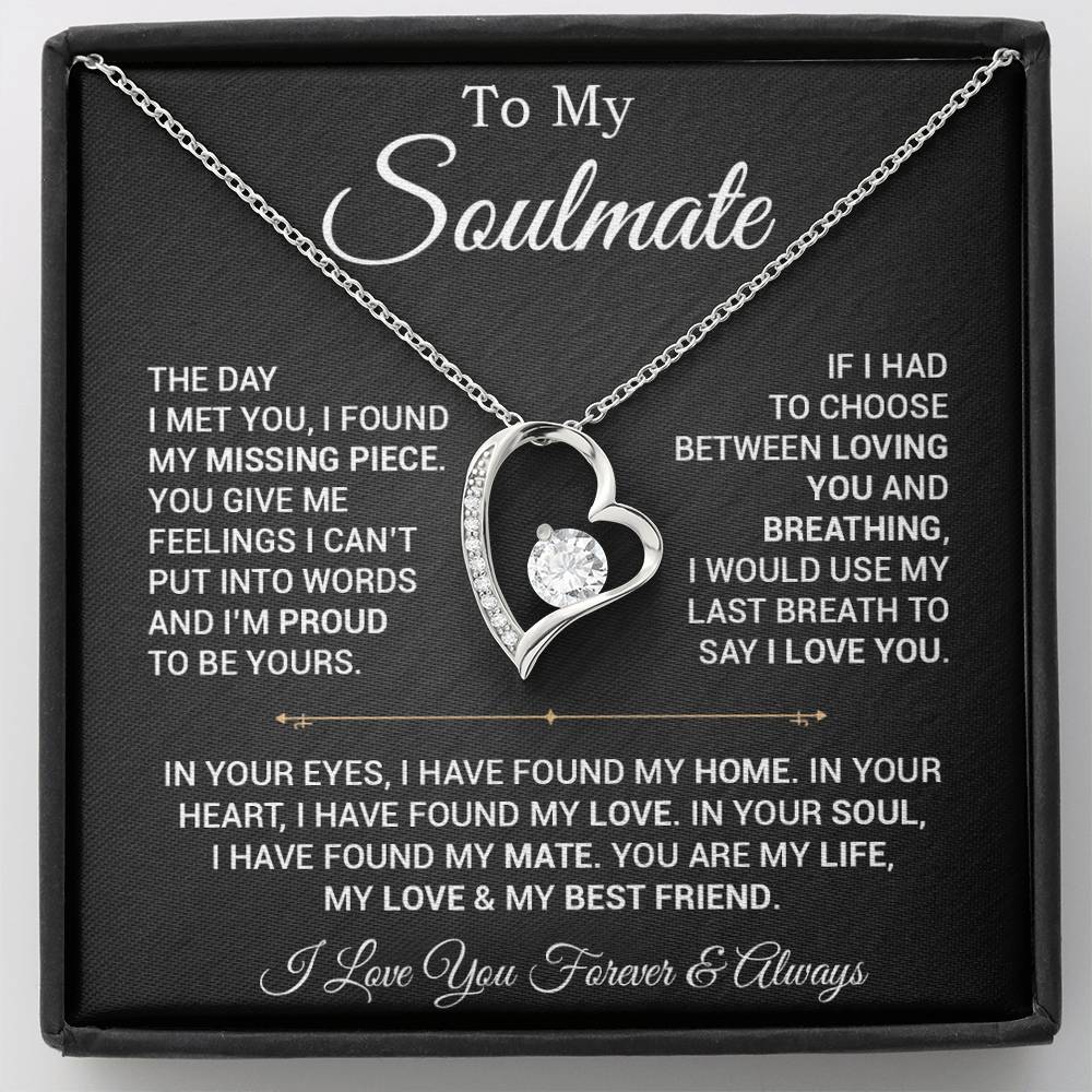 To My Soulmate Necklace, Valentines Day Gift, Gift For Wife, Anniversary Gift 29_2