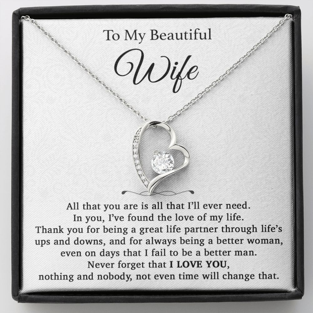 To My Wife Necklace, Gift For Wife, Anniversary Gift For Wife, Christmas Gifts