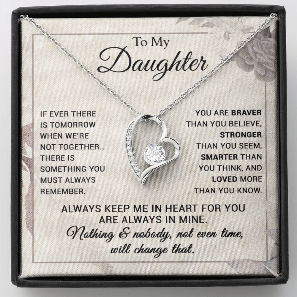 To My Daughter Necklace, Gift From Mom, Dad, Christmas Gift