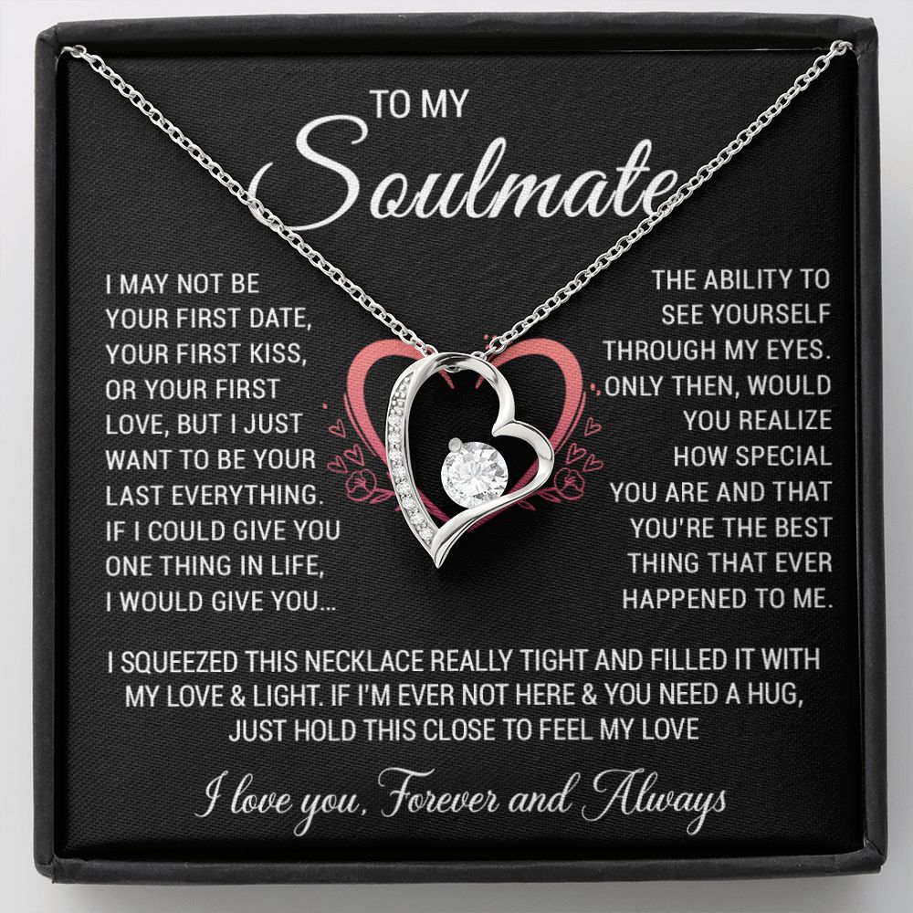 To My Soulmate Necklace, Gift for Wife, Girlfriend, Anniversary Necklace, Soulmate Gift, Christmas Gift