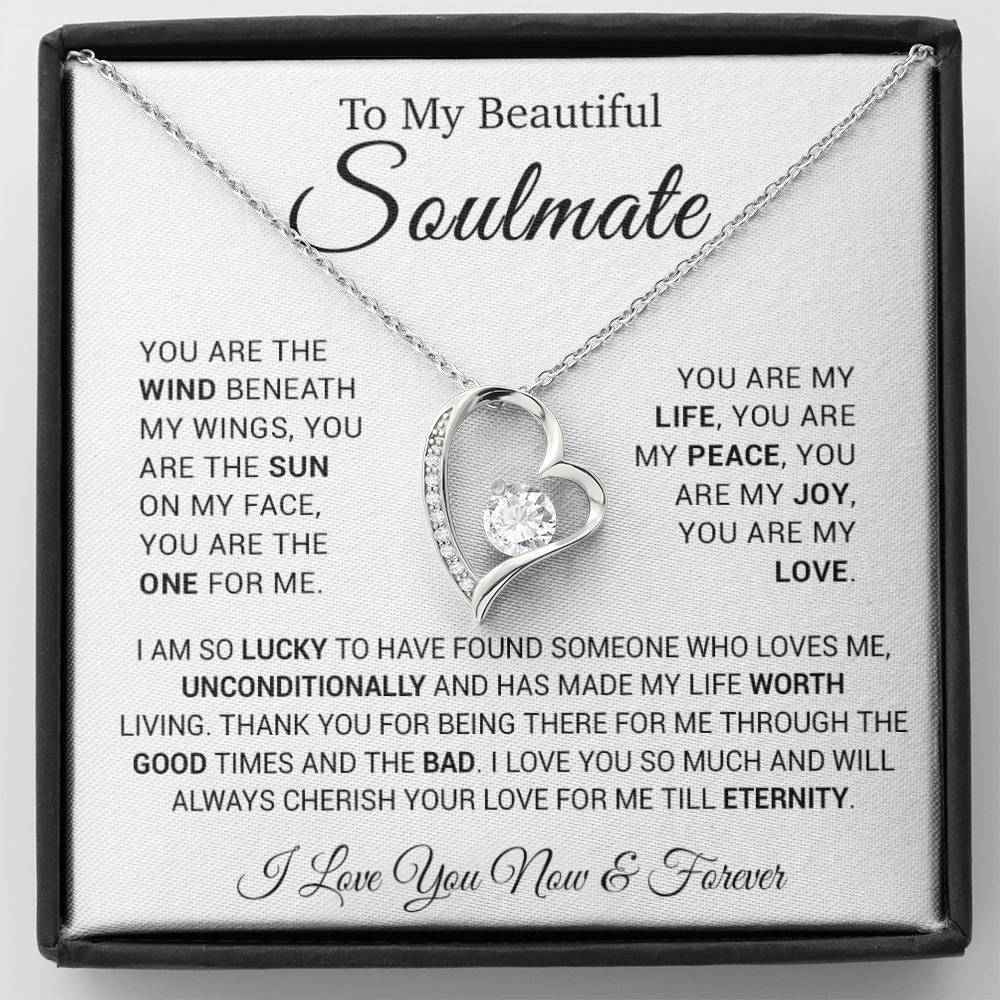 To My Soulmate Necklace, Gift for Girlfriend, Gifts for Her, Christmas Gift