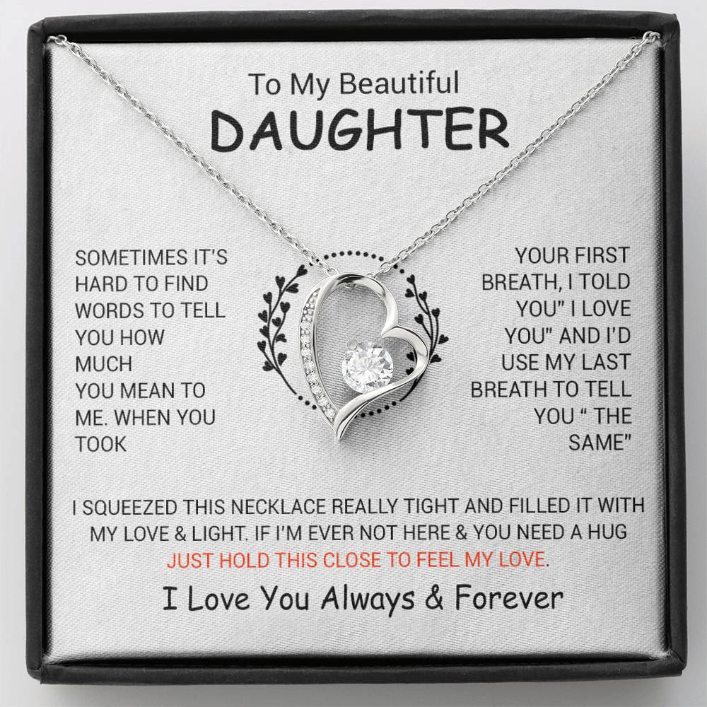 To My Daughter Necklace, Daughter Father Necklace, Daughter Gift From Dad, Mom 5_12
