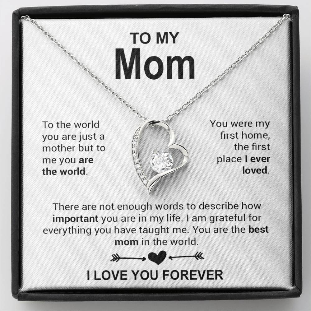 To My Mom Necklace, Mother's Day Gift, Anniversary Gift Valentines Gift