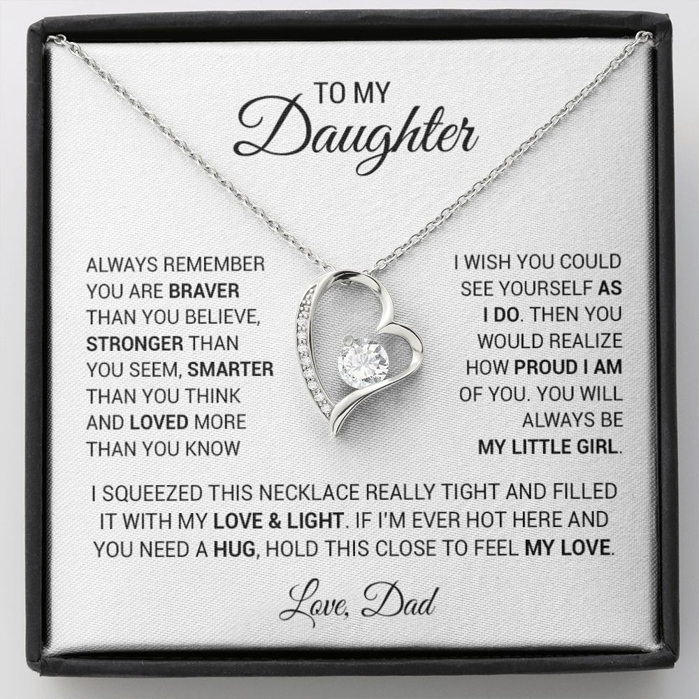 To My Daughter Necklace, Gift for Daughter from Dad, Daughter Father Necklace444