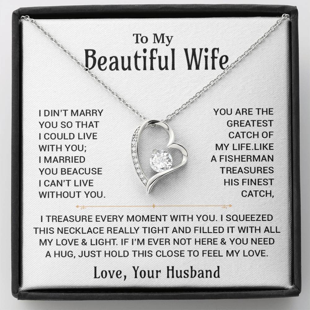 To My Beautiful Wife Necklace, Christmas Gifts For Women, Anniversary Gift For Wife 18_10
