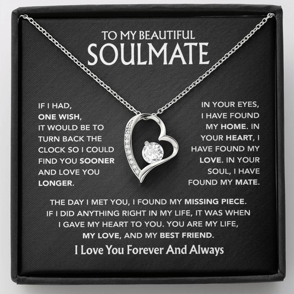 To My Soulmate Necklace, Gift For Soulmate, Anniversary Gift, Birthday Gift 3_5