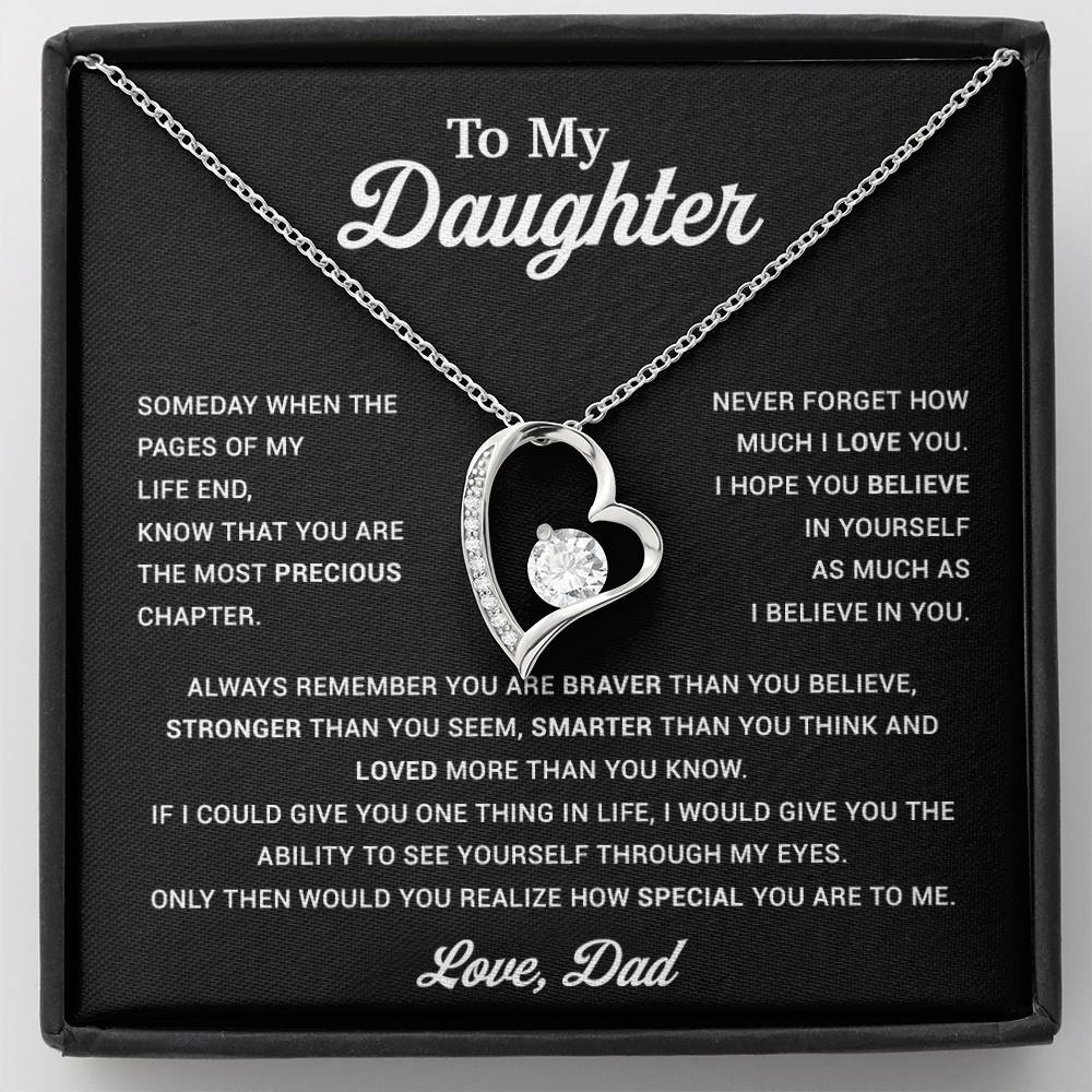 To My Daughter Necklace, Gift for Daughter from Dad, Father Daughter Necklace 10_12