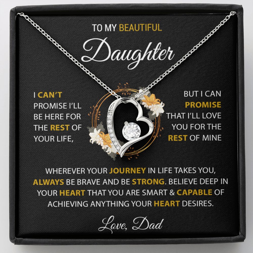 To My Daughter Necklace, Daughter Father Necklace, Daughter Gift From Dad99
