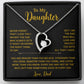 To My Daughter Necklace, Gift for Daughter from Dad, Father Daughter Necklace 2_6_Gold