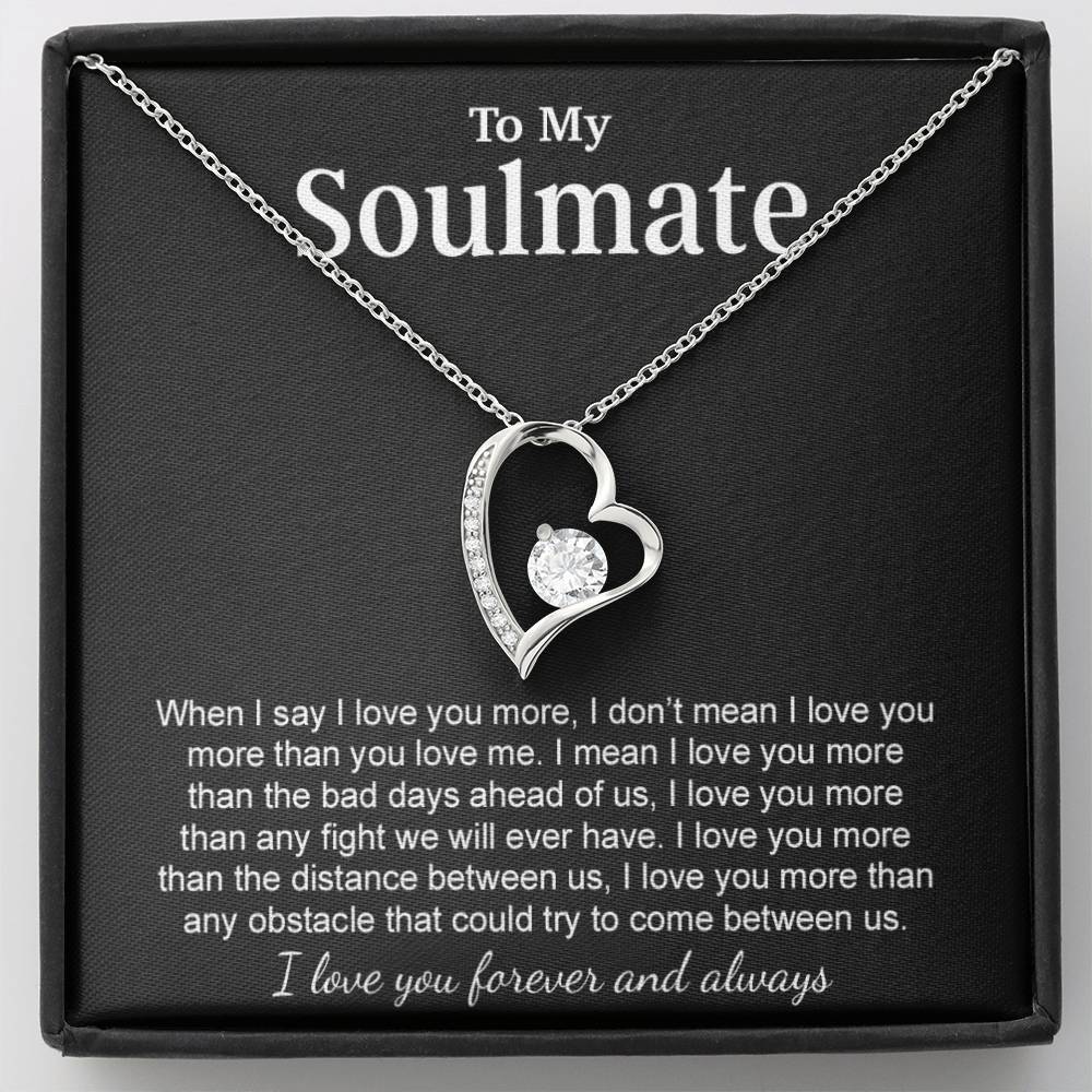 To My Soulmate Necklace, Birthday Gift for Her, Anniversary Gifts, Christmas Gift