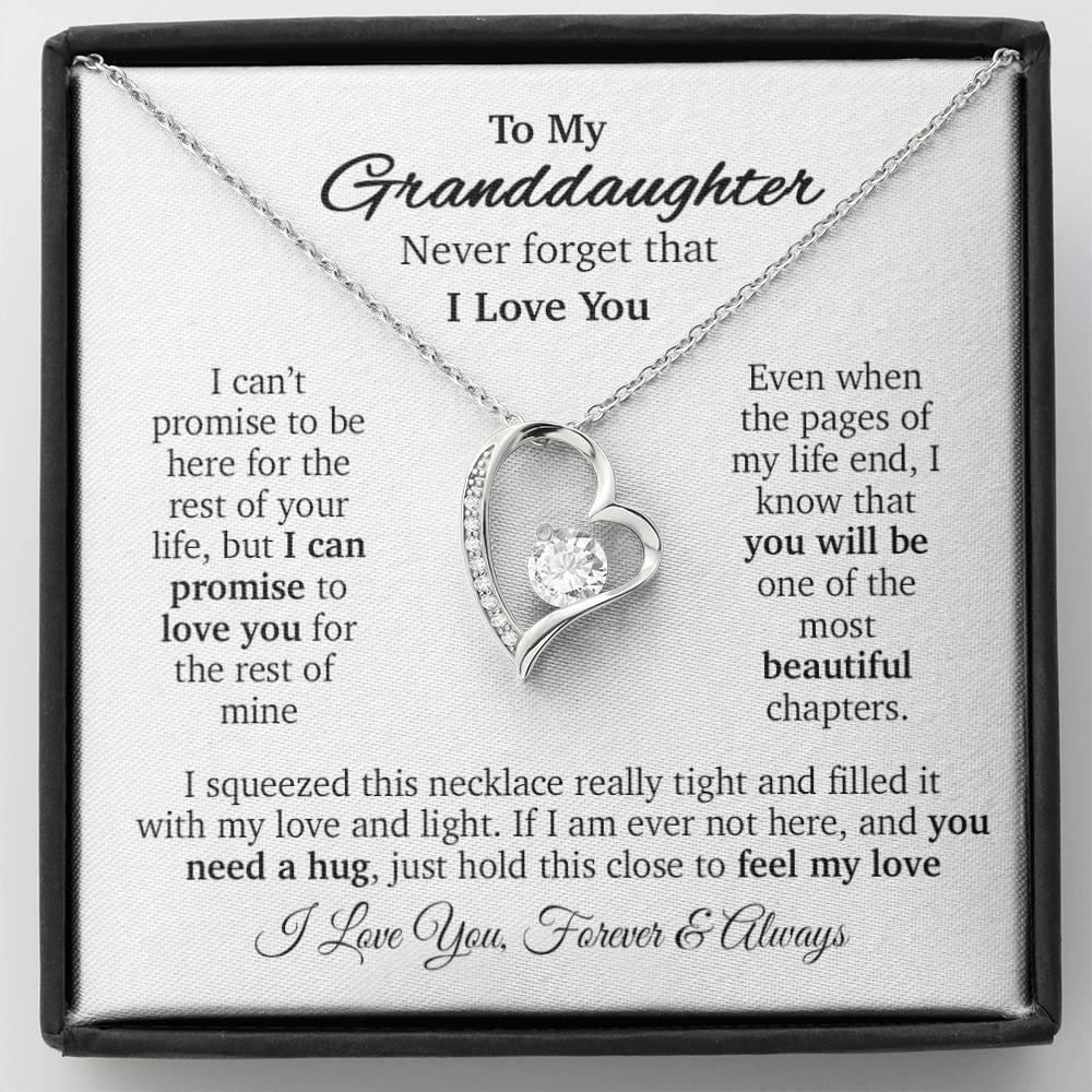 To My Granddaughter Necklace, Gift for Granddaughter, Necklace for Granddaughter