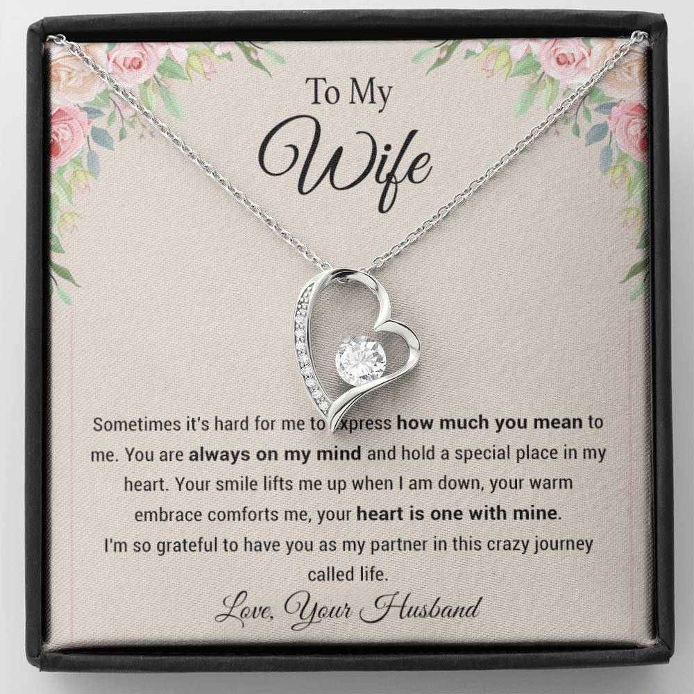 To My Wife Necklace, Wife Christmas Gift, Birthday Gift, Jewelry For My Wife