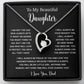 To My Daughter Necklace, Gift for Daughter from Dad, Father Daughter Necklace  6_5_Black