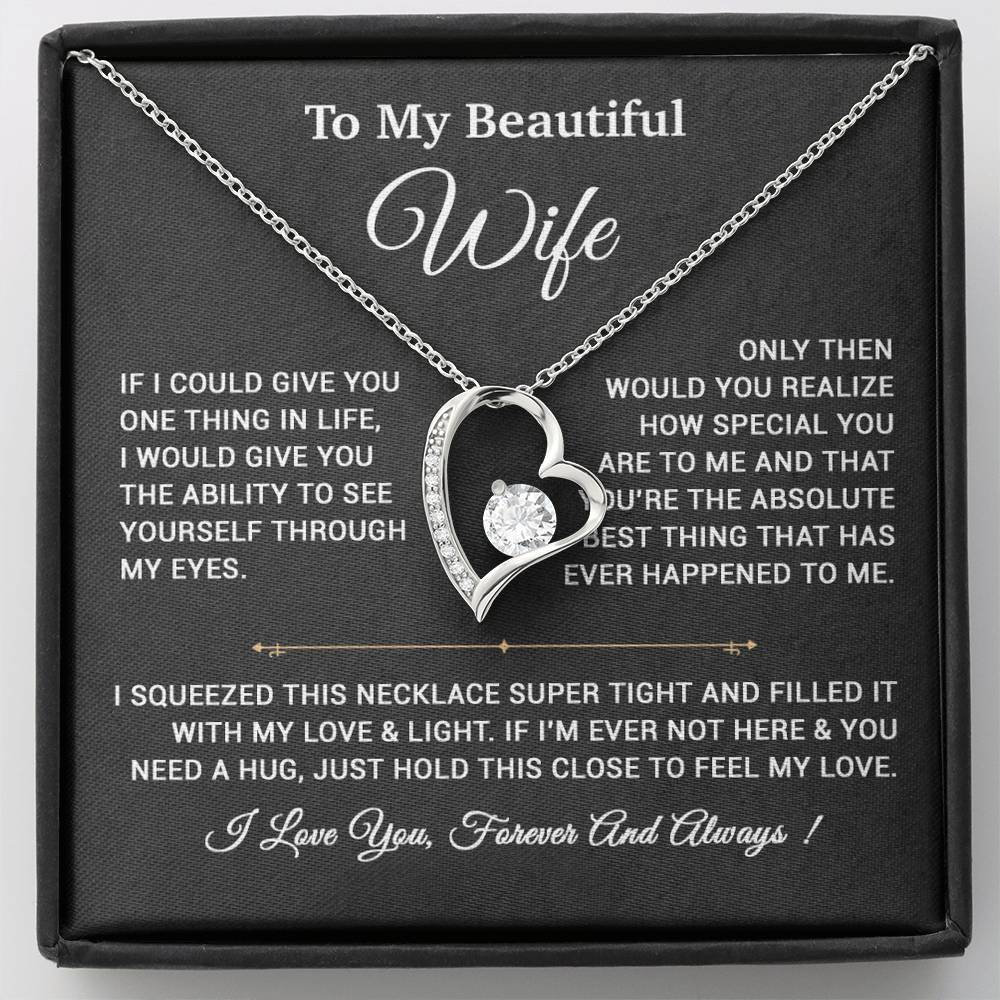 To My Wife Necklace, Gift For Wife, Anniversary Gift,Christmas Gift