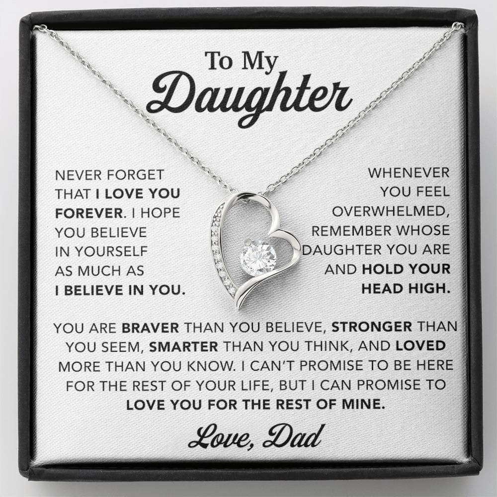To My Daughter Necklace, Gift for Daughter from Dad, Father Daughter Necklace 26_10