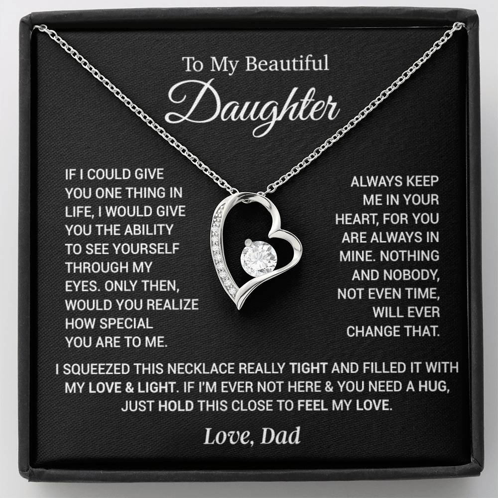 To My Daughter Necklace, Daughter Father Necklace, Daughter Gift From Dad 24_11_Black