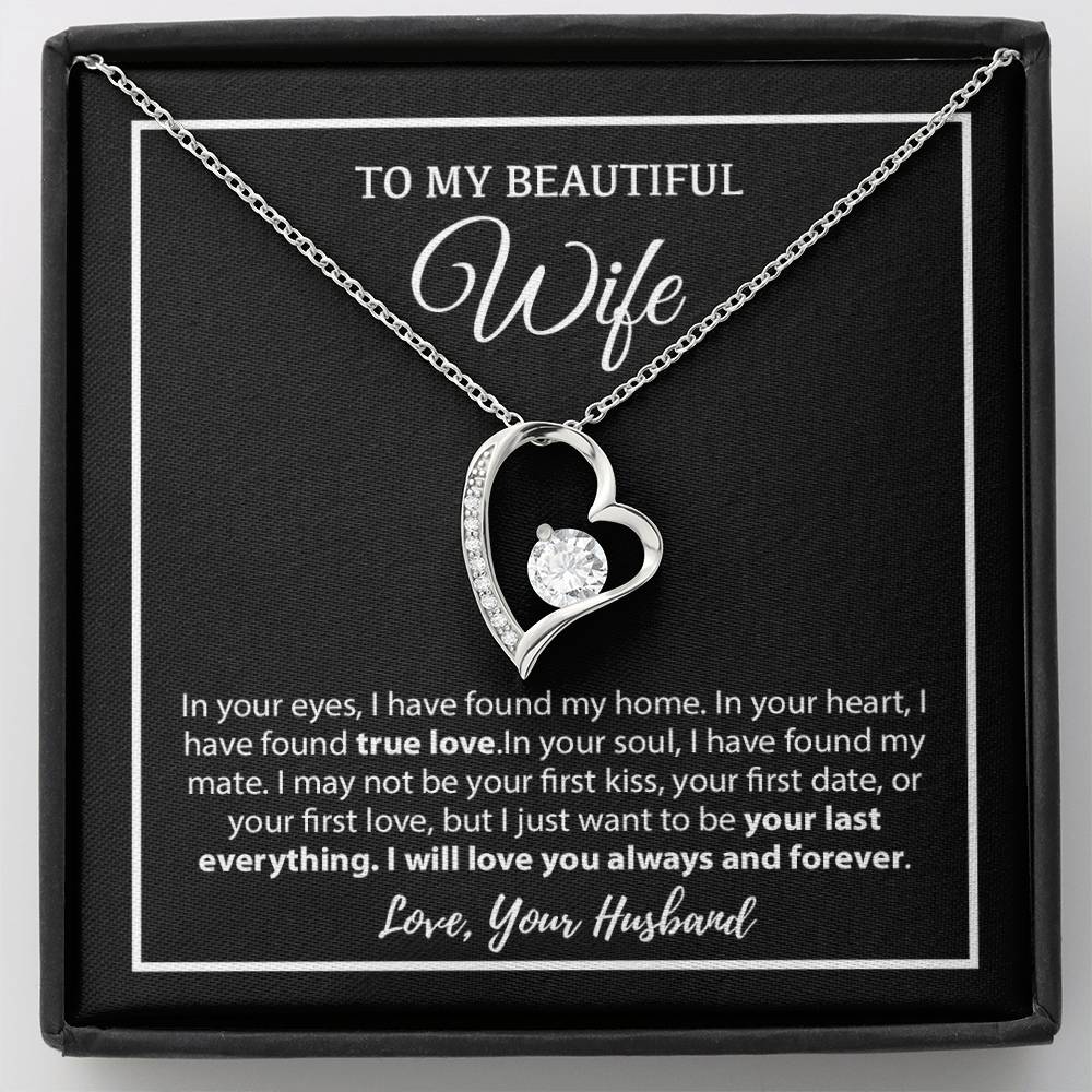 To My Wife Necklace, Christmas Gifts For Women, Anniversary Gift For Wife 18_12_White