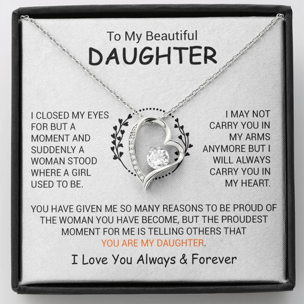 To My Daughter Necklace, Daughter Father Necklace, Daughter Gift From Dad, Mom 6_12