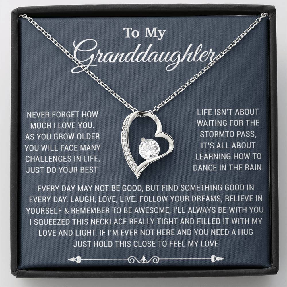 To My Granddaughter Necklace, Birthday Gift For Granddaughter, Birthday Gifts 26_10_Blue