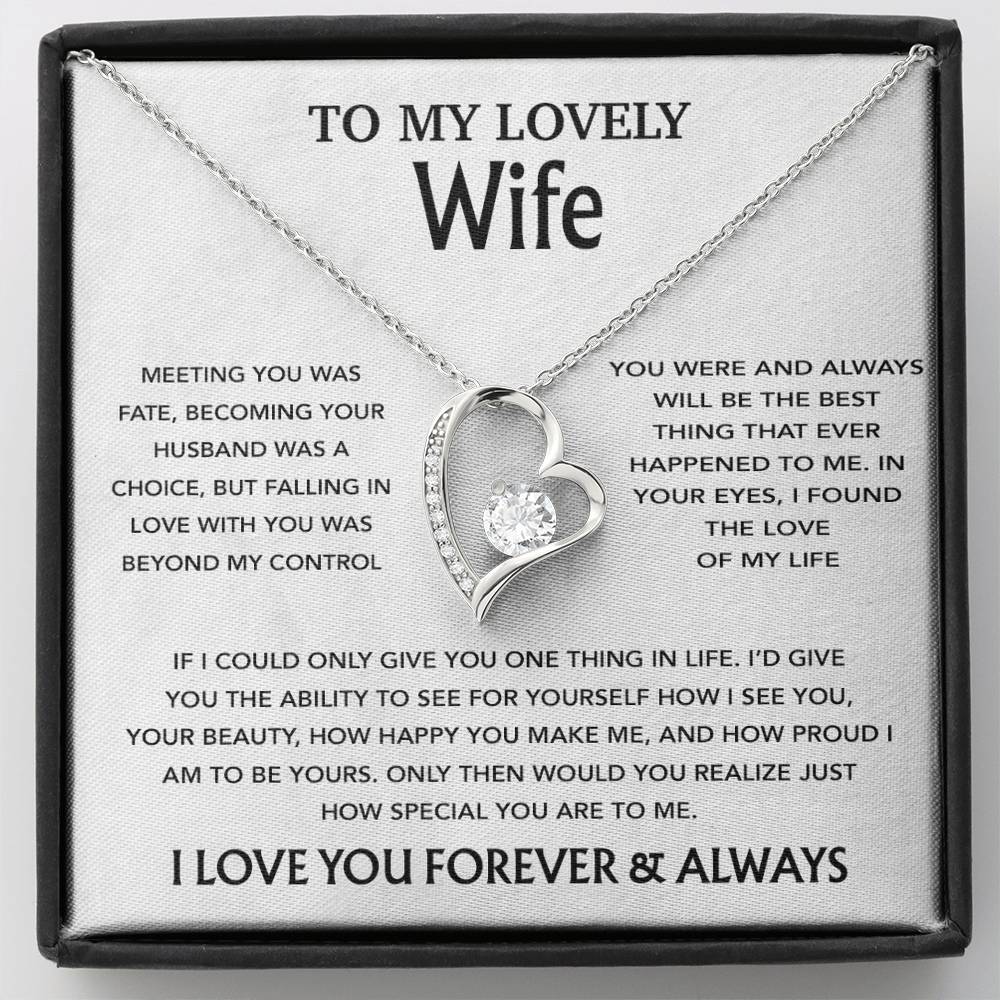 To My Wife Necklace, Christmas Gifts For Wife, Anniversary Cute Gift For Wife