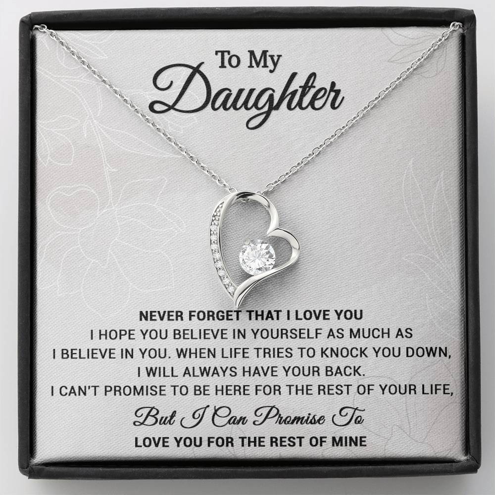To My Daughter Necklace, Gift From Mom Dad, Birthday Christmas Gift