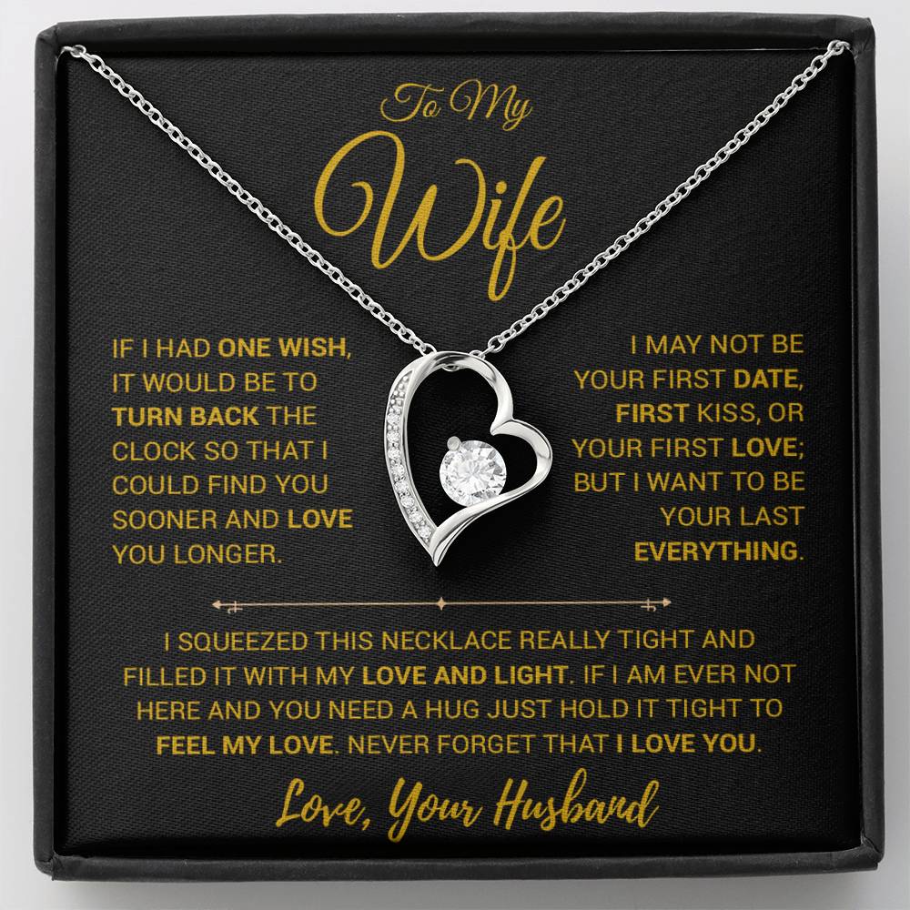 To My Wife Necklace, Gift For Wife, Anniversary Gift For Wife, Christmas Gift 14_2_Gold
