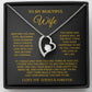 To My Beautiful Wife Necklace, Wife Gift from Husband, Wife Birthday Gift, Christmas Gift for Her, Anniversary Gift for Wife_Gold